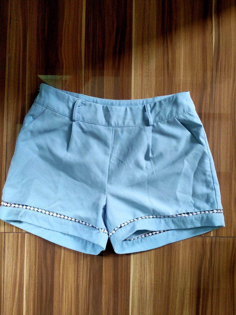 Sky Blue Shorts, Women's Fashion, Bottoms, Shorts on Carousell