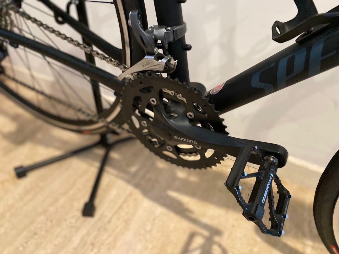 Specialized Allez Bicycle Satin Black Hardly Used Size 49 with All accessories (Category: Bicycles) located in Singapore. Submitted by mab287 (Listing ID 1175881055, Image 3). Description: No Low Ballers - Specialised Allez 49 (perfect for beginner mens or womens) Hardly used purchased during Covid but knee injury couldn’t fully utilise and now selling off with full accessories ready to ride home. Size is not available in store popular. Accessori