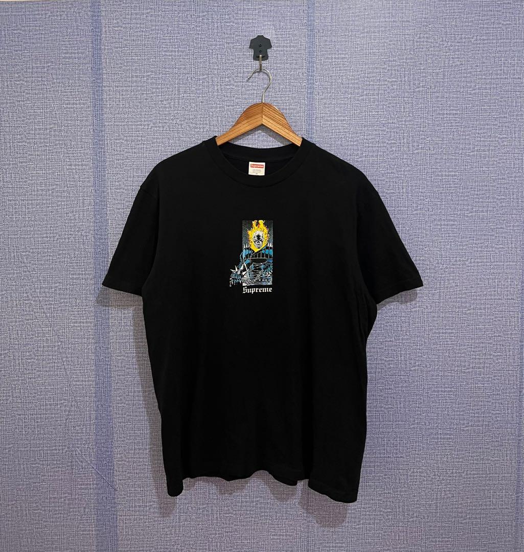 Supreme ghost hot sale rider tee black