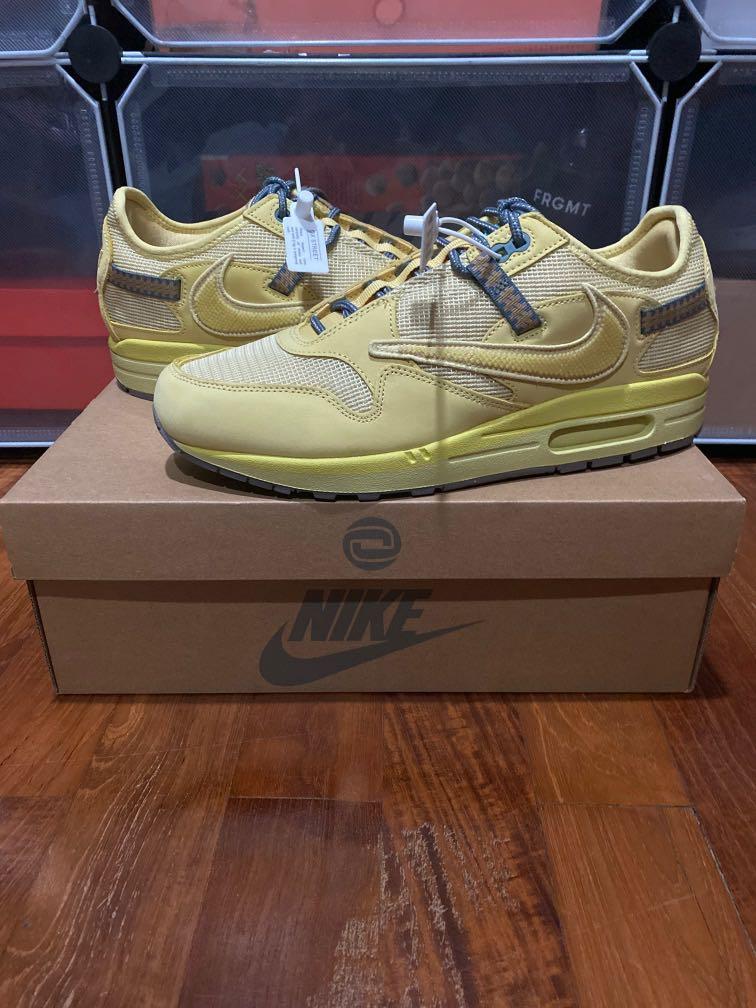 STEAL Nike Travis Scott Cactus Jack Saturn gold Air max 1 TS CJ AM1 airmax  university gold dunk jordan UK10/US11, Men's Fashion, Footwear, Sneakers on  Carousell