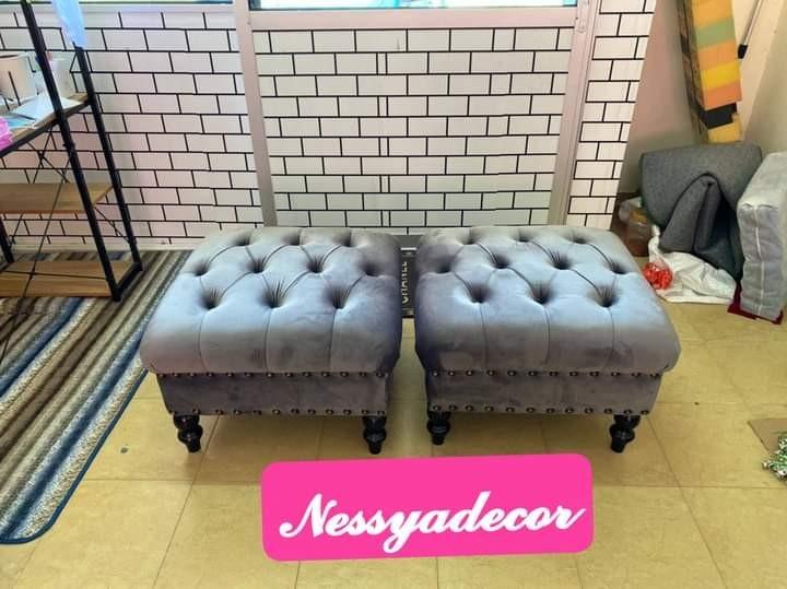 STOOL OTTOMAN CHAIR PREMIUM, Furniture & Home Living, Furniture, Sofas