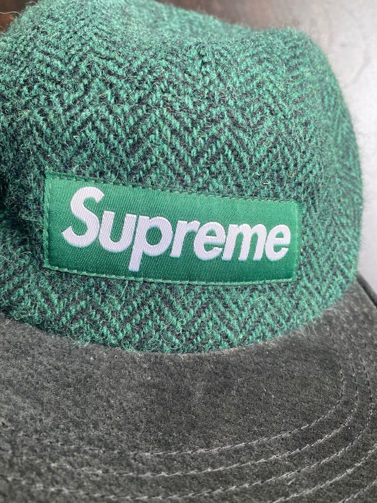 Supreme Harris Tweed Camp Cap GREEN（Supreme Harris Tweed