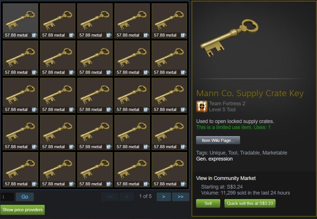 Tf2 hotsell key price
