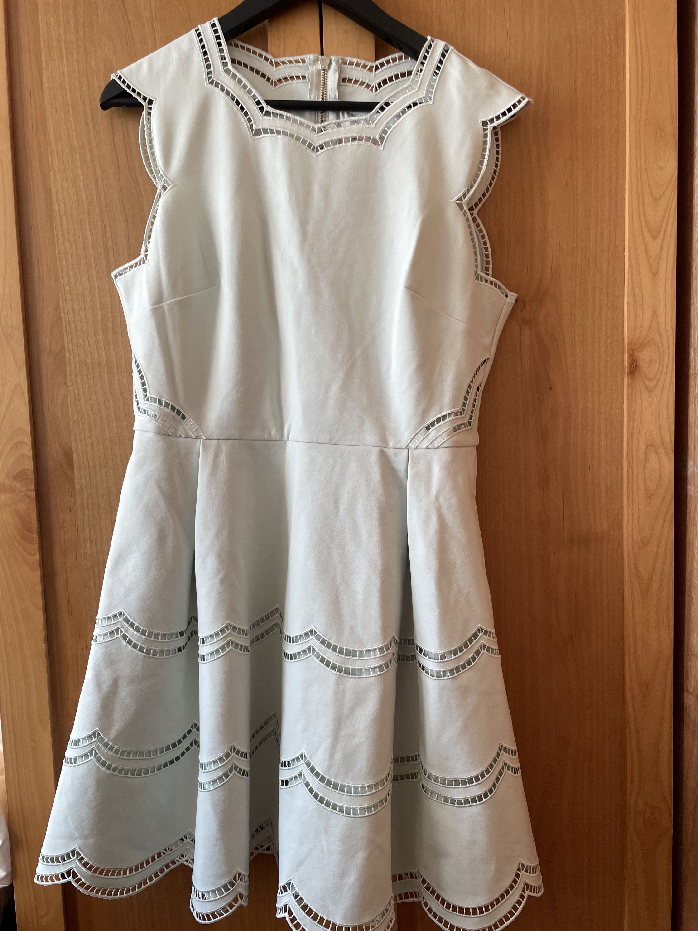 Ted Baker Cammey Scalloped Skater Dress In Mint