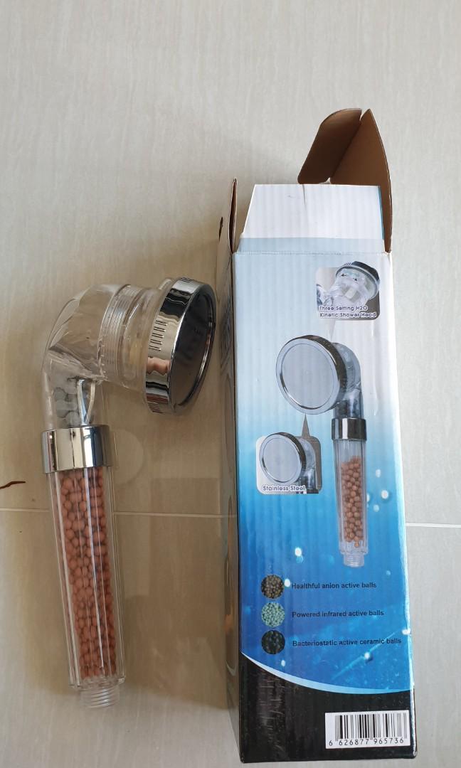 THREE SETTING H20 SHOWER HEAD, Furniture & Home Living