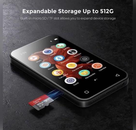 TIMMKOO MP3 Player with Bluetooth, Audio, Portable Music Players on