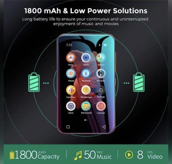 TIMMKOO MP3 Player with Bluetooth, Audio, Portable Music Players on