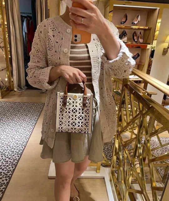 Tory Burch T Monogram Laser-Cut Mini Tote, Women's Fashion, Bags & Wallets, Tote  Bags on Carousell