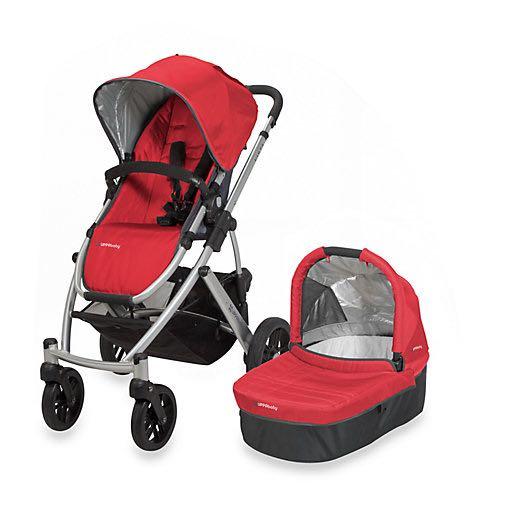 UPPAbaby Minu Stroller In Denny (Red Melange/Silver/Black Leather)