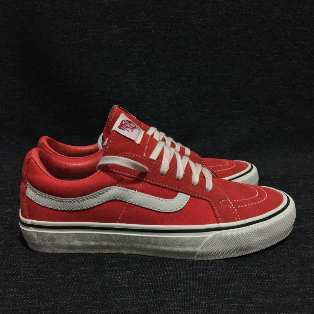 vans skate low red