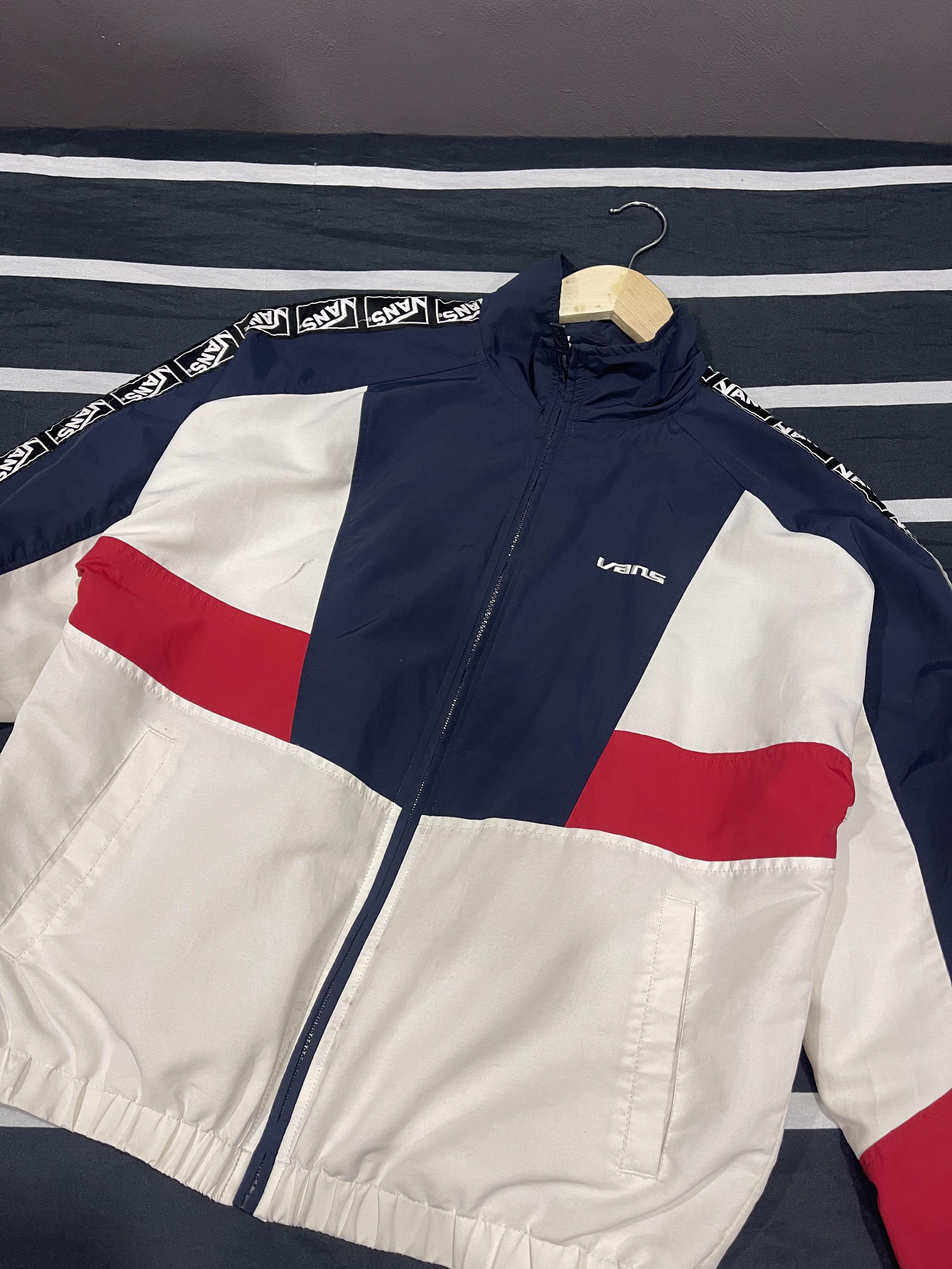Vans windbreaker mens red deals