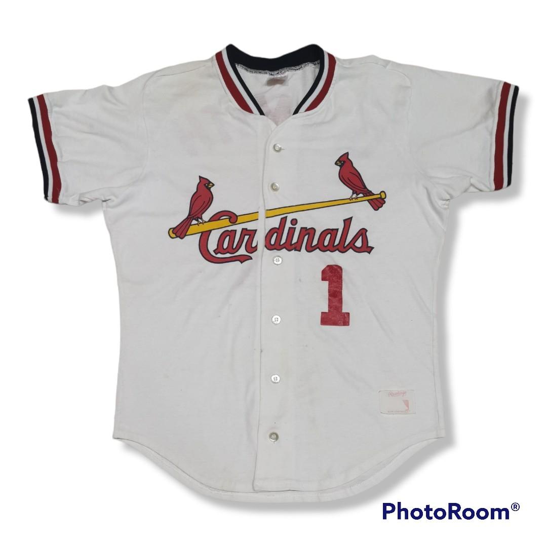 Vintage 80s St. Louis Cardinals Rawlings Button Front MLB Baseball Jersey  Sz XL
