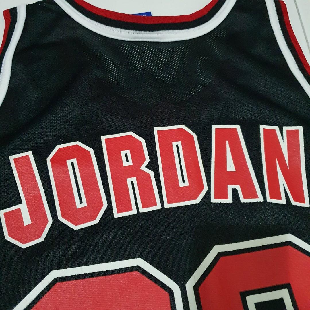 Michael Jordan legendary bulls black jersey, Men's Fashion, Activewear on  Carousell