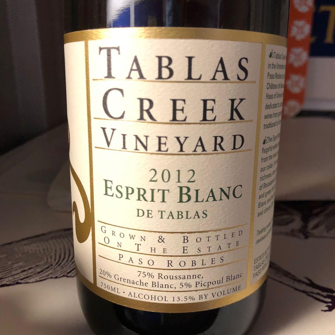 White wine 2012 Tablas Creek Esprit de Tablas Blanc, Food & Drinks