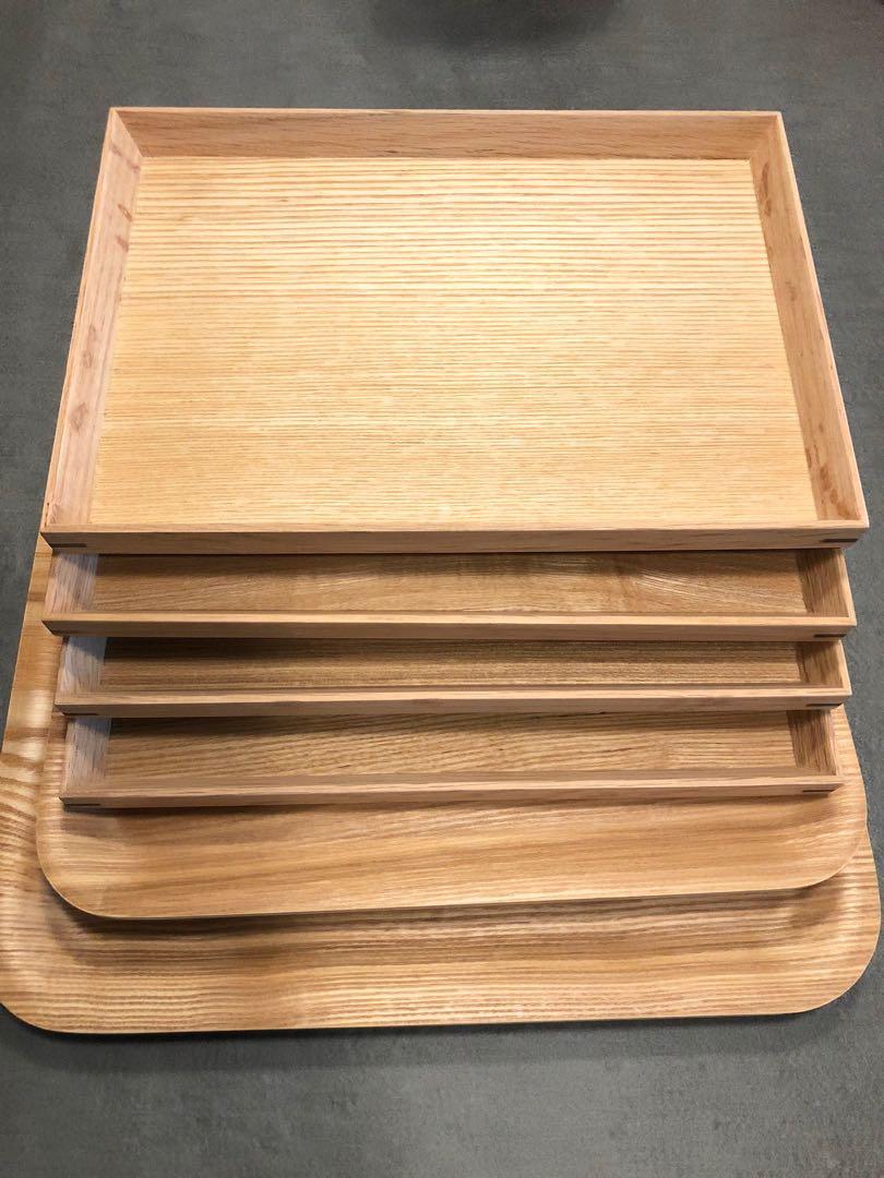 Wooden Trays from Muji and Ikea, Furniture & Home Living, Kitchenware