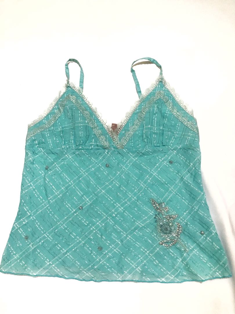 y2k lace cami top, Women's Fashion, Tops, Sleeveless on Carousell