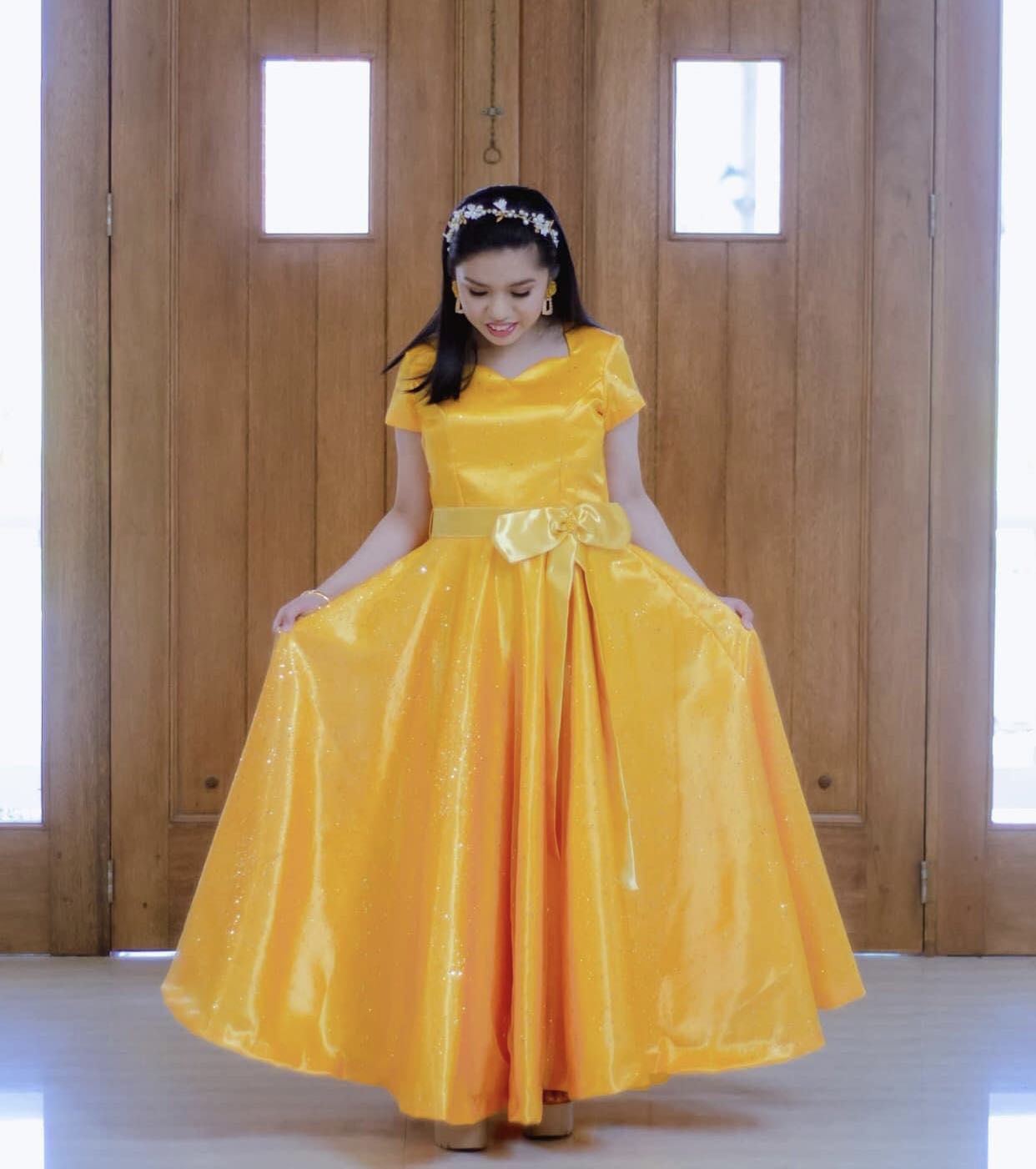 Yellow Gold Glittery Gown