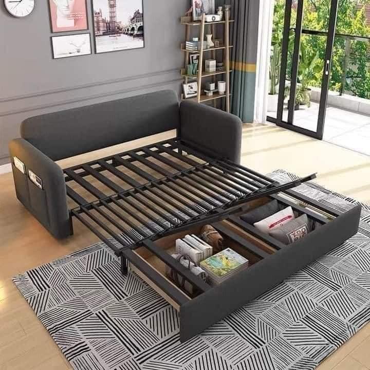 Z2Z'S 3In1 Sofa Bed & Folding Bed With Drawer Space Simple Folding Bed, Sofa  Bed, Double