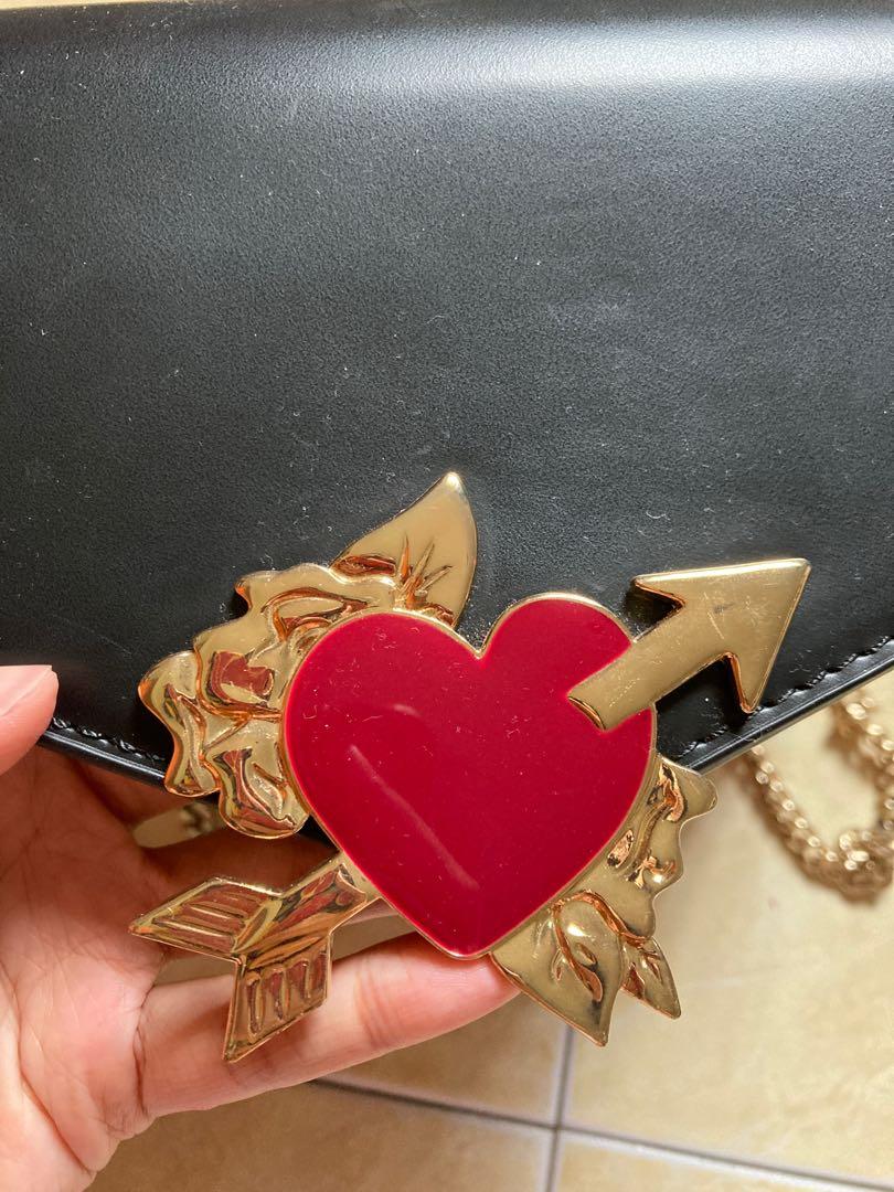 ZARA red heart sling bag