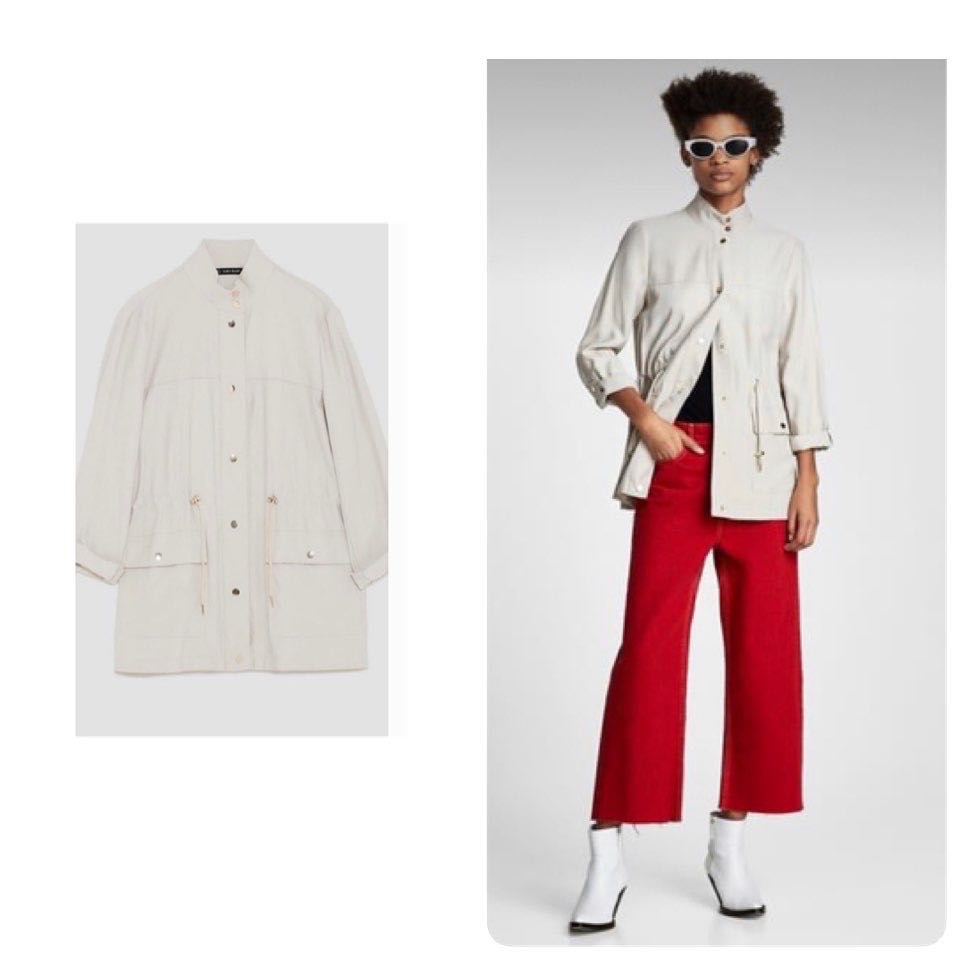 Zara safari jacket Fesyen Wanita Pakaian Wanita Baju Luaran di Carousell