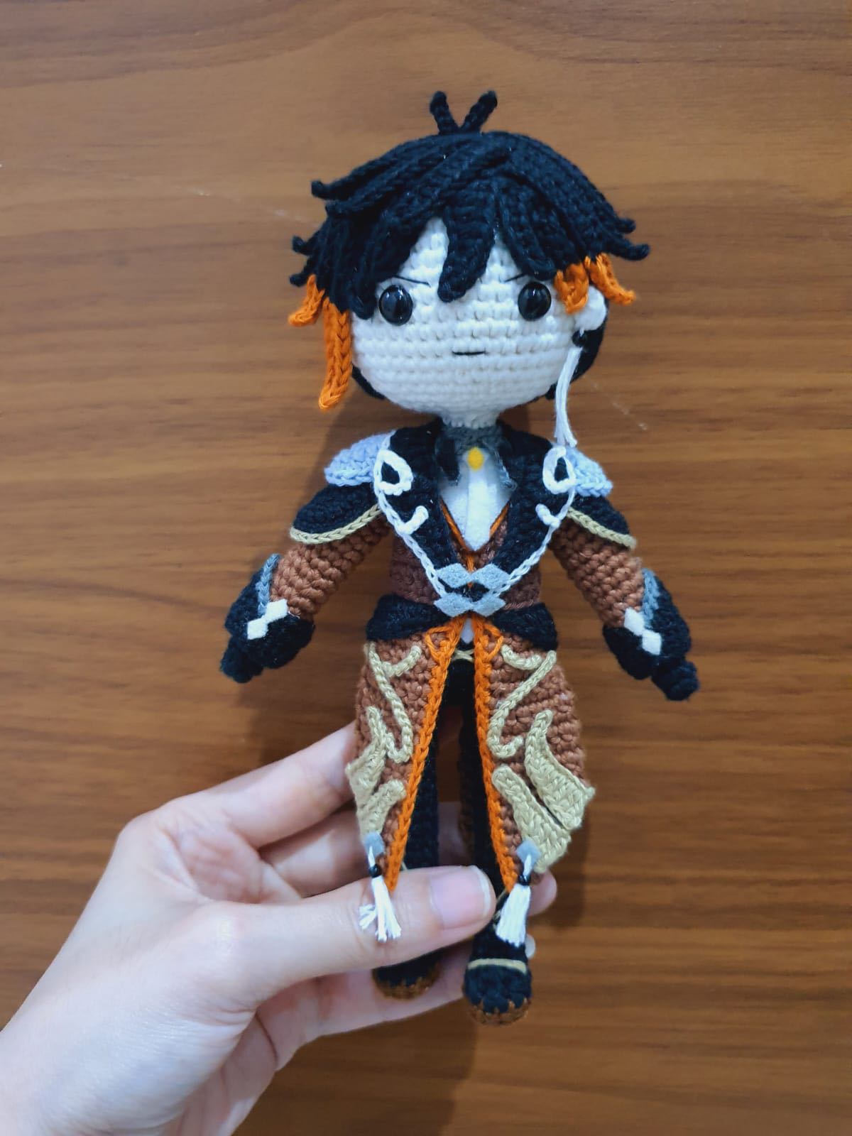 Zhongli Genshin Impact Guy Handmade Crochet Doll, Hobbies & Toys