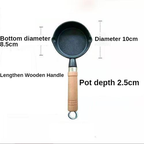 Cast Iron Mini Egg Frying Pan Non-stick 10cm Small Hot Oil Pot For