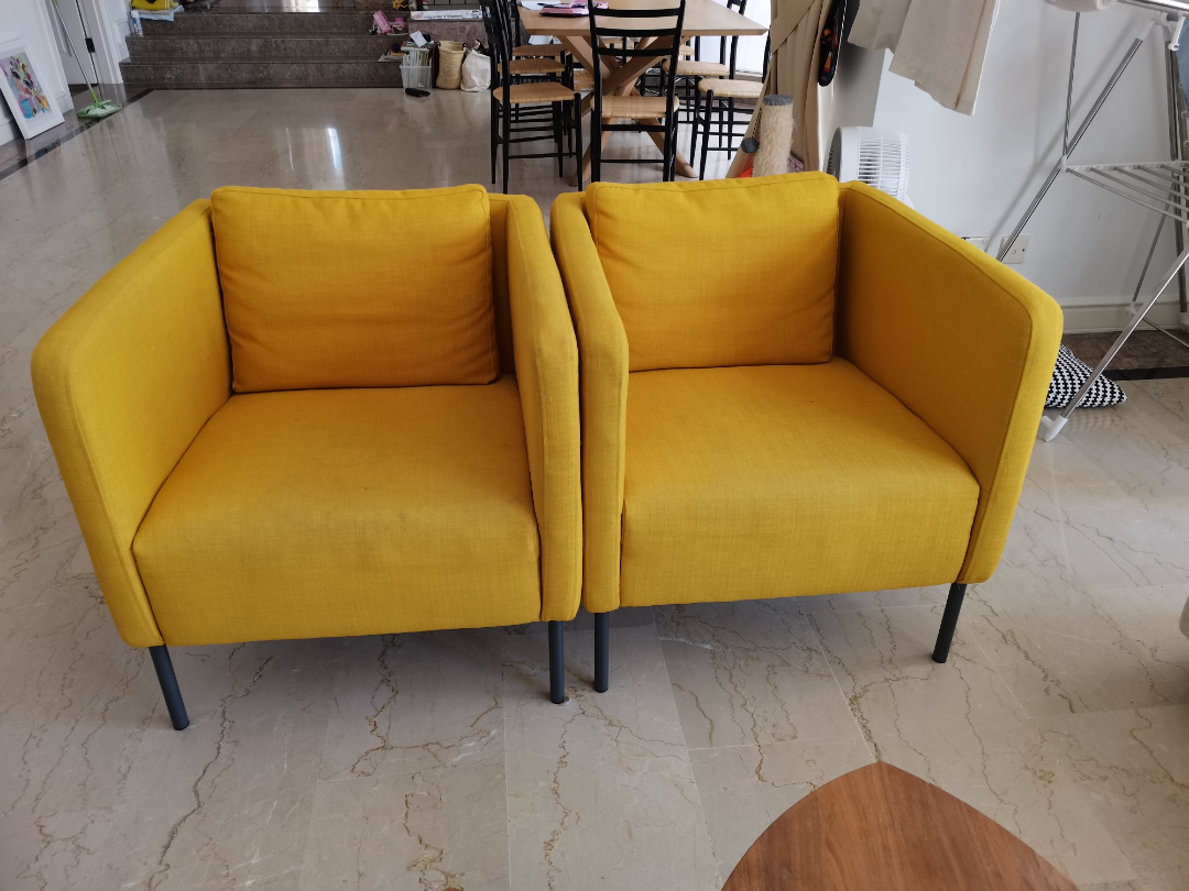 Yellow on sale armchair ikea