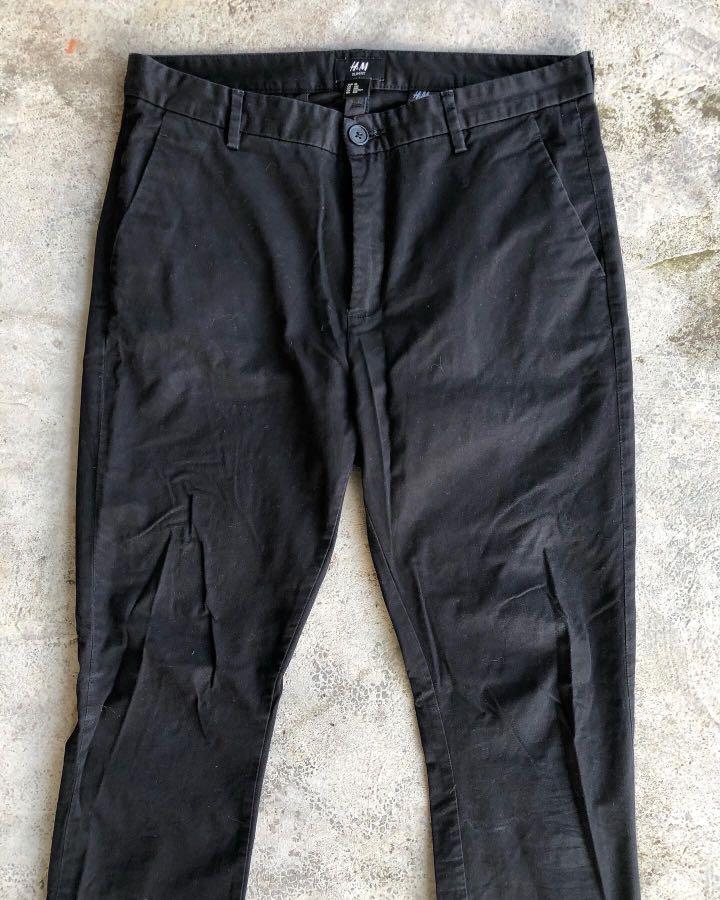 H&m black chinos sales