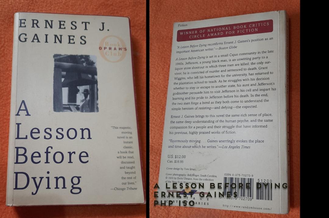 A Lesson Before Dying - Ernest Gaines, Hobbies & Toys, Books ...