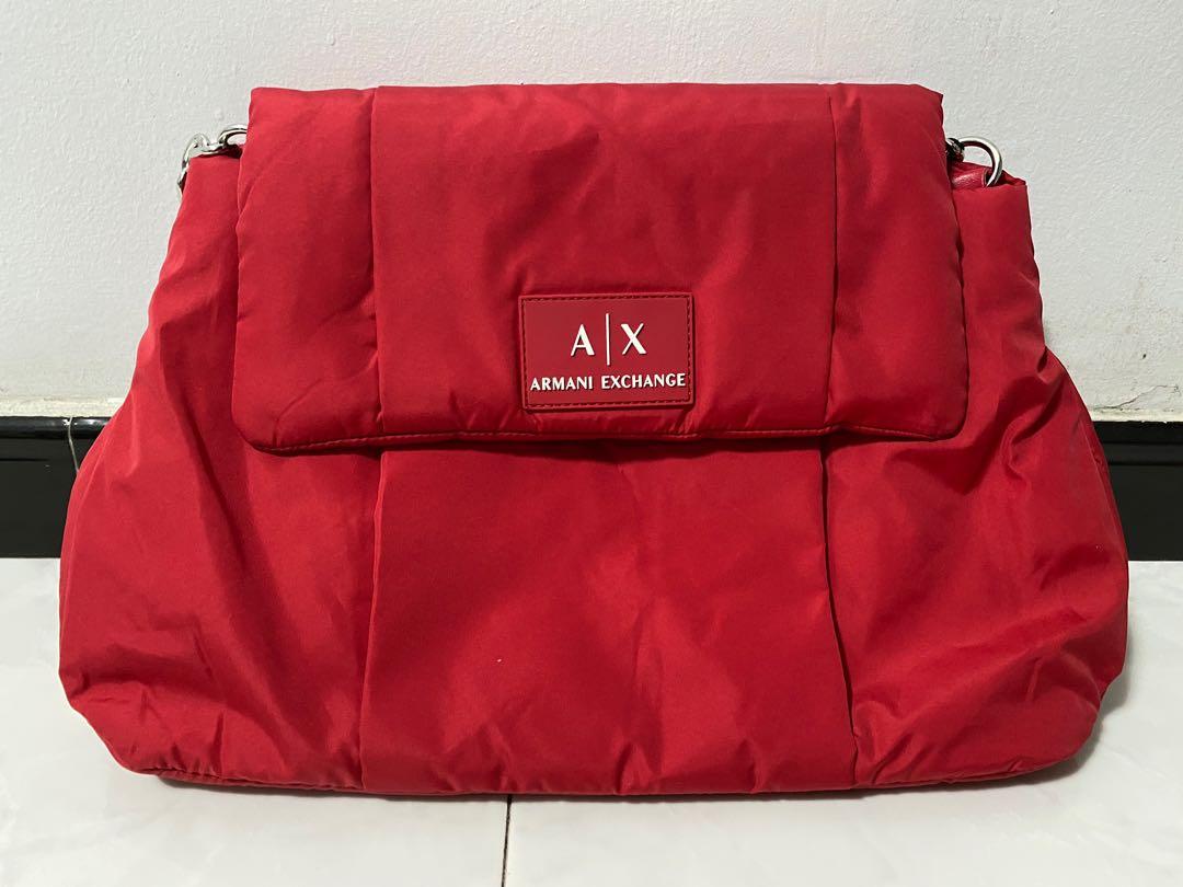 Armani Exchange Big Flap Shoulder Bag Lipstick Red, Women's Fashion, Bags &  Wallets, Shoulder Bags on Carousell