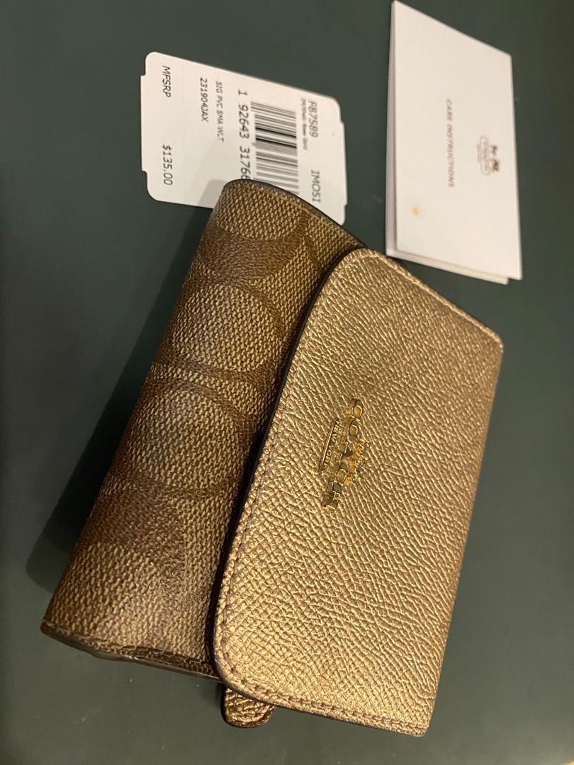 Rose gold new arrivals coach wallet