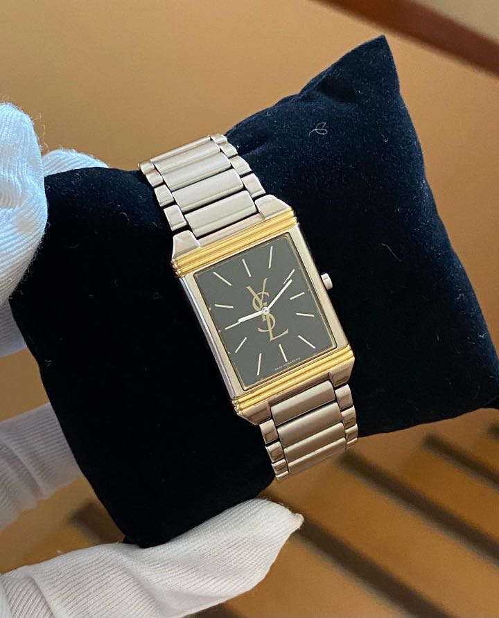 Authentic Preloved YSL watch Big Logo/ Gold Detail, Luxury, Watches on