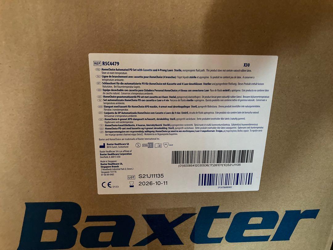 Baxter peritoneal dialysis, Health & Nutrition, Medical Supplies