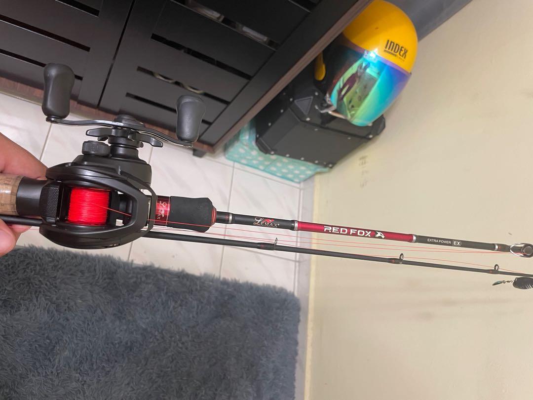 Bc Set Daiwa With Red Fox Rod, Sports Equipment, Fishing on Carousell