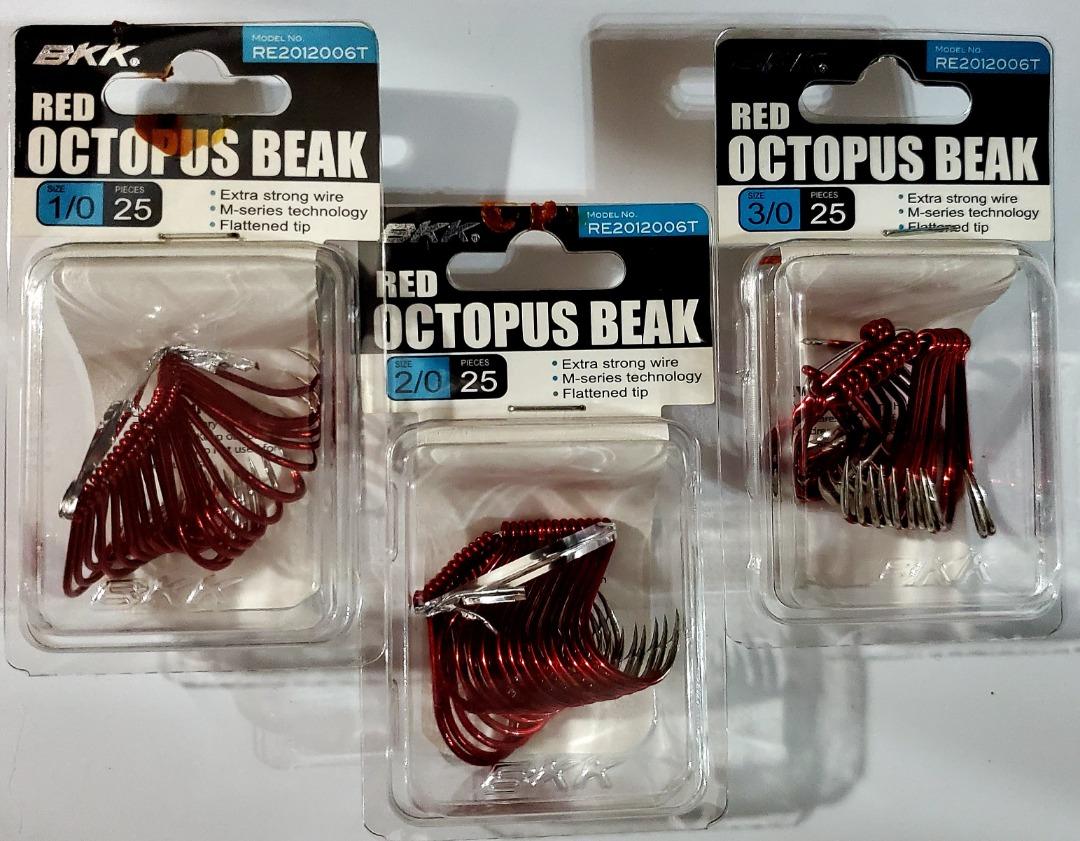 3 Sets - Bottom Long Snood 50lbs with BKK Red Octopus Beak Hooks |  Surfcasting Usage | Boating Usage | Pond Usage
