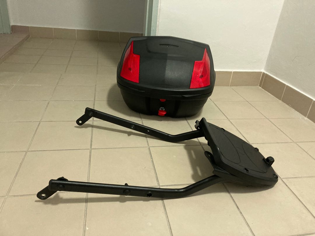 Box and rack, Motorcycles, Motorcycle Accessories on Carousell