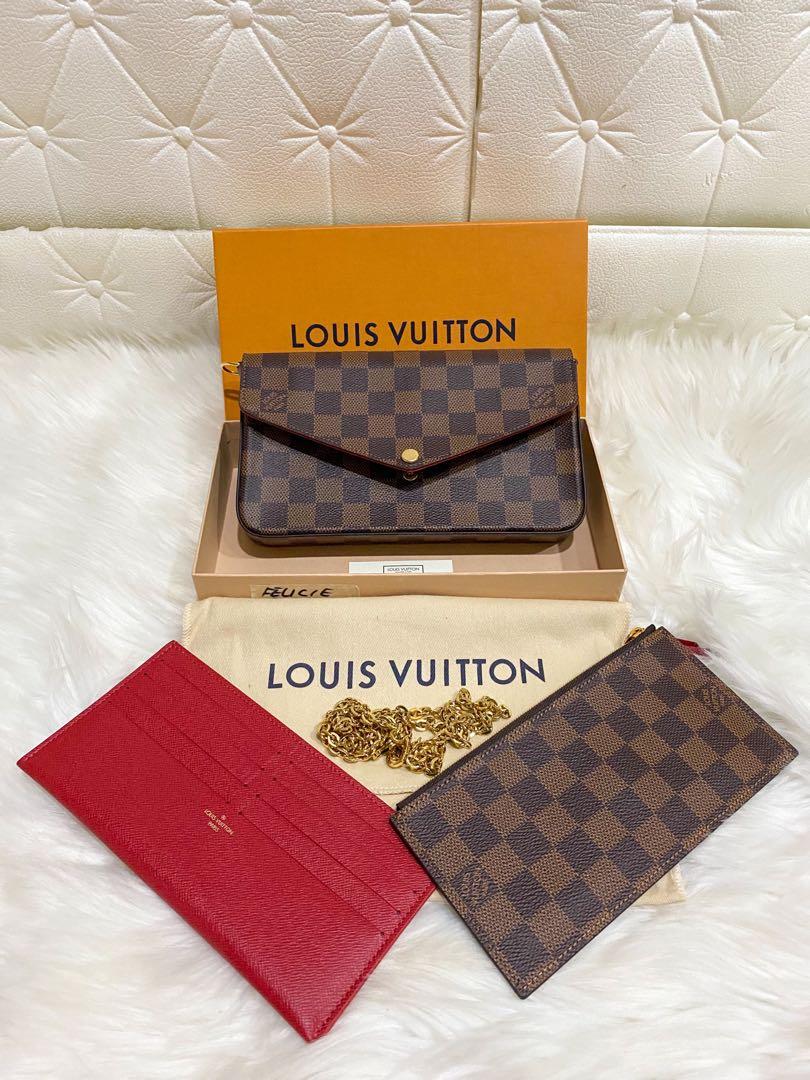 Brand New Louis Vuitton Pochette Felicie Damier Ebene in Red Interior (Date  Code FH0241), Luxury, Bags & Wallets on Carousell