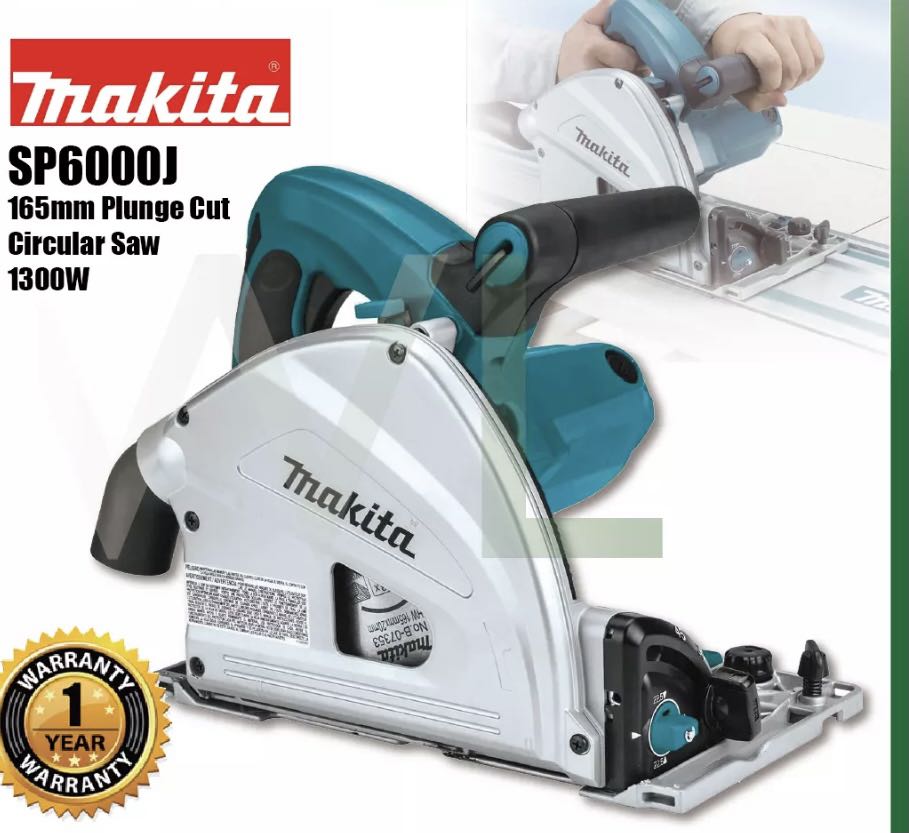 BRAND NEW Makita SP6000J 165mm Plunge Cut Circular Saw 1300W, Furniture   Home Living, Home Improvement  Organisation, Home Improvement Tools   Accessories on Carousell
