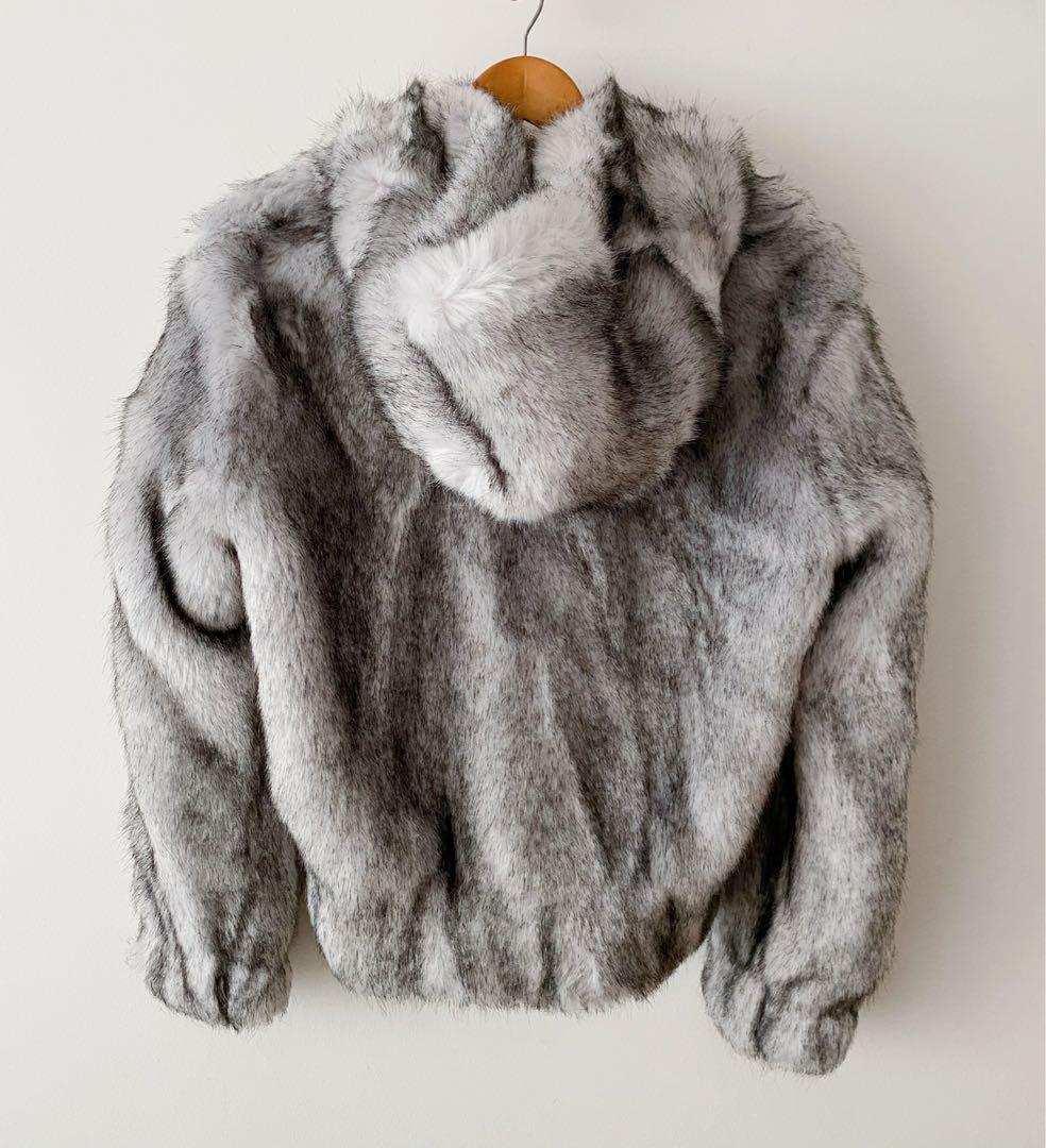 Genuine fur top coat