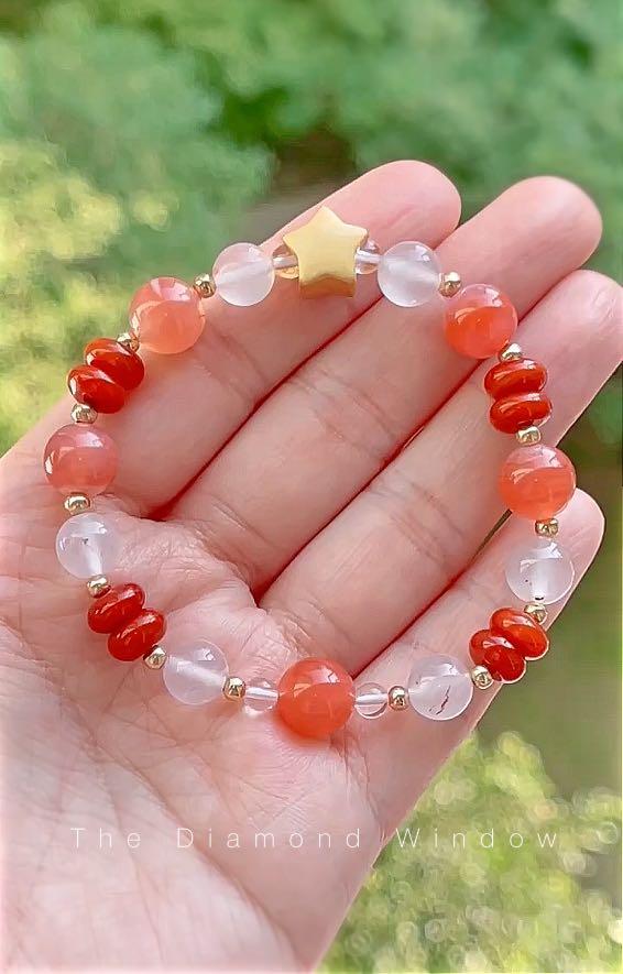 Red and white discount bracelet