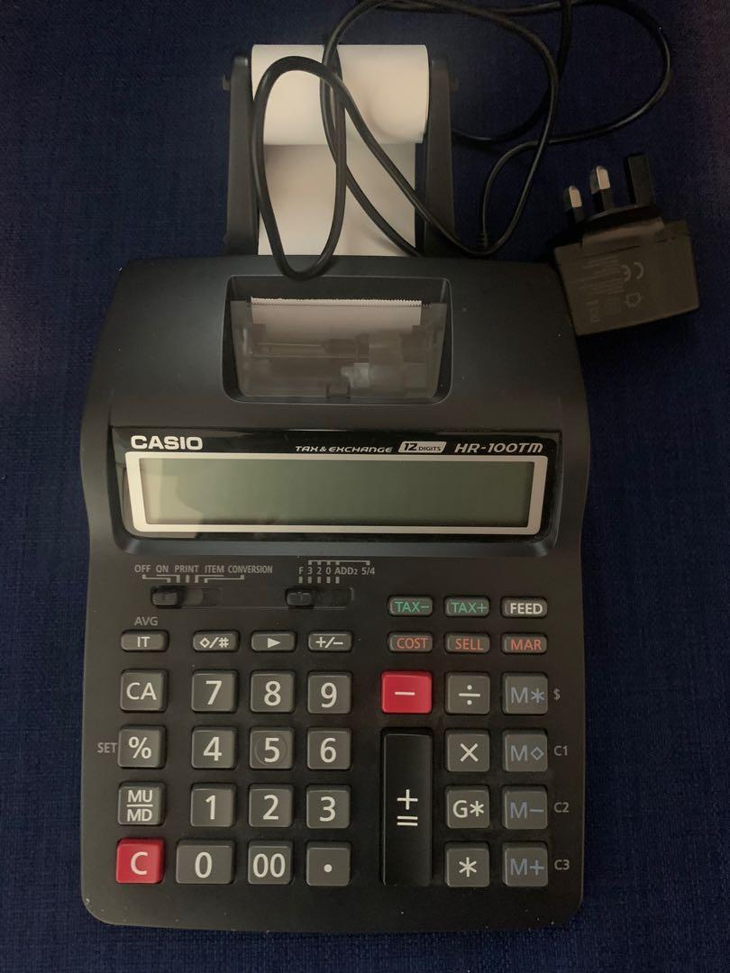 Casio HR100TM Compact Printing Calculator Computers Tech