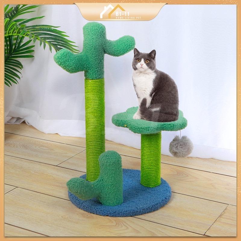 Cat Climbing Frame Tree Cactus Scratching Post Toys Flower