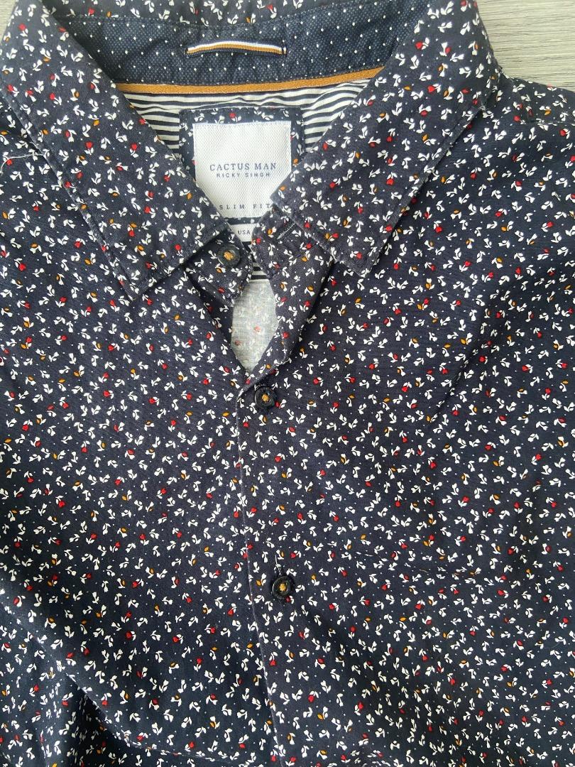 Catus Man by Ricky Singh long sleeve floral long sleeve polo size