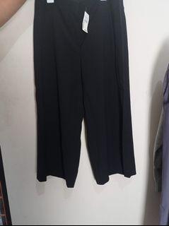 Celana kulot 7/8 hitam import