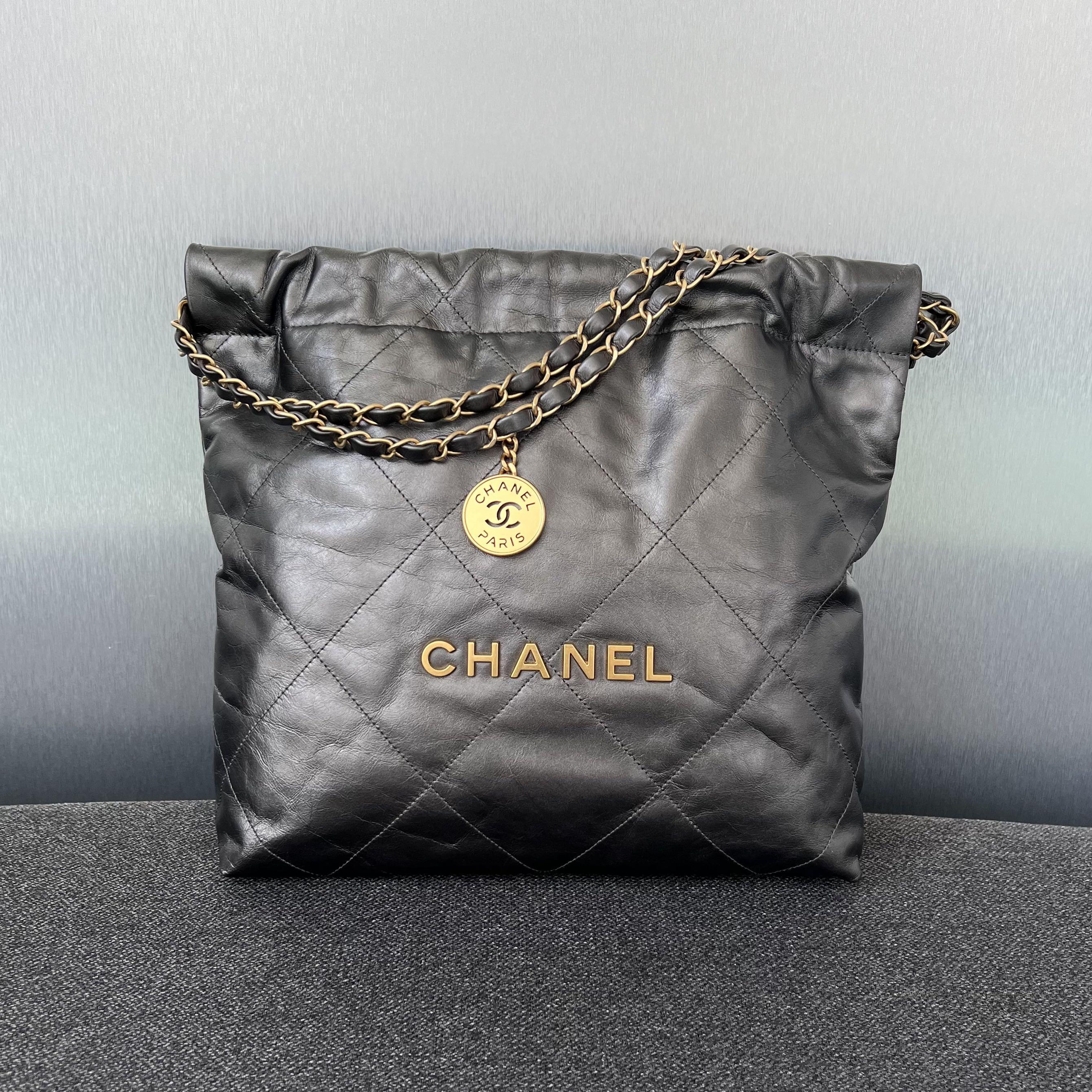 Chanel small CC You black grained calfskin GHW