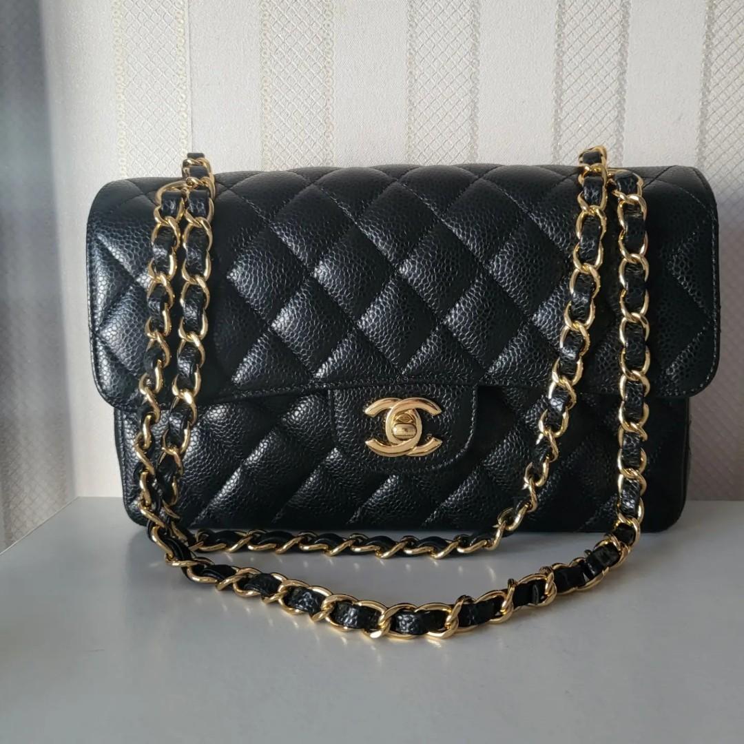 CHANEL CLASSIC FLAP BAG JUMBO BLACK CAVIAR, Luxury, Bags & Wallets