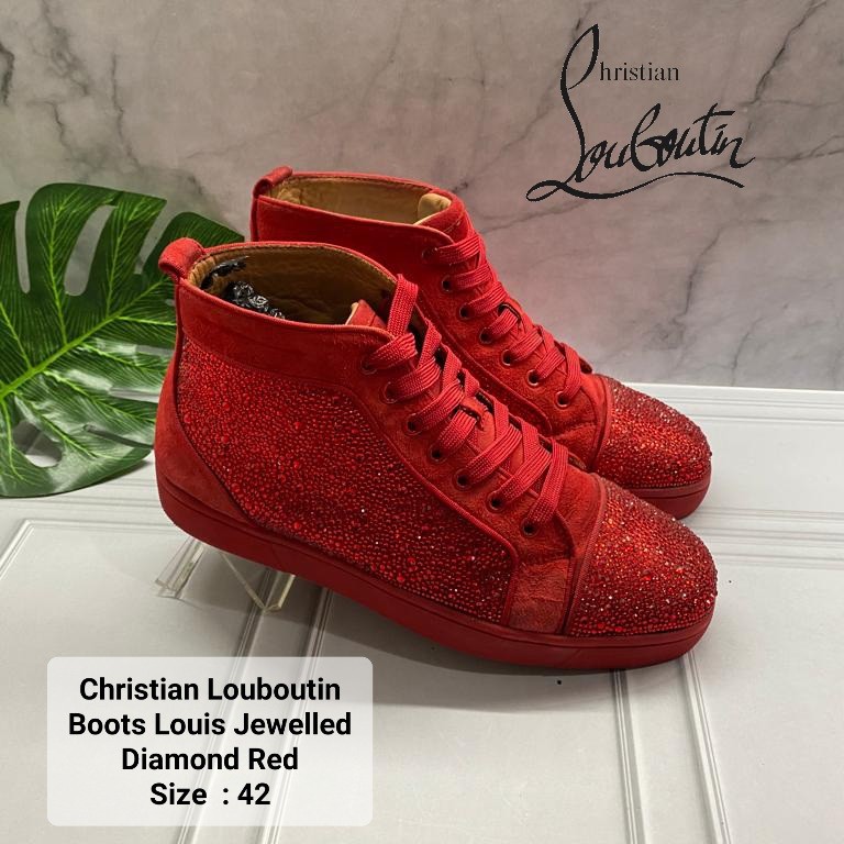 Louboutin diamond boots top