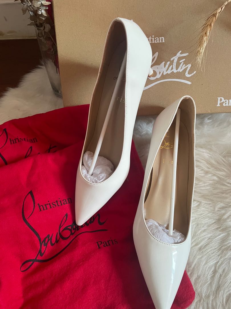 Christian louboutin white heels online