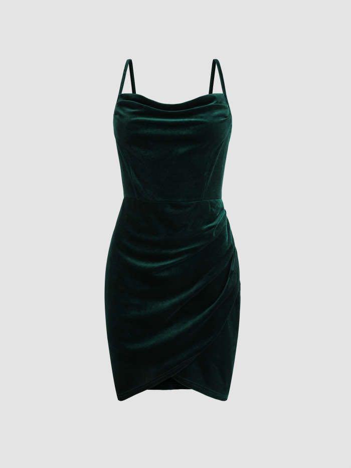 cider green velvet dress Velvet Dress