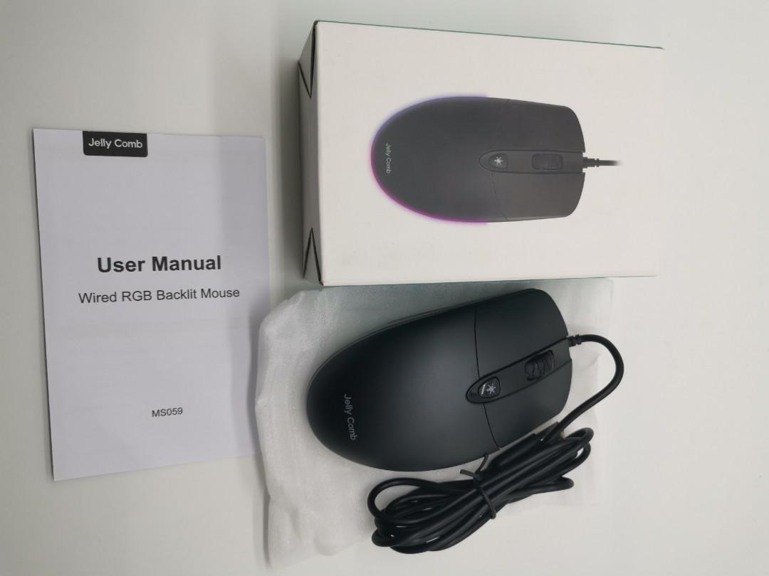 Clearance Sale BNIB Jelly Comb USB Wired Mouse,RGB Optical Silent
